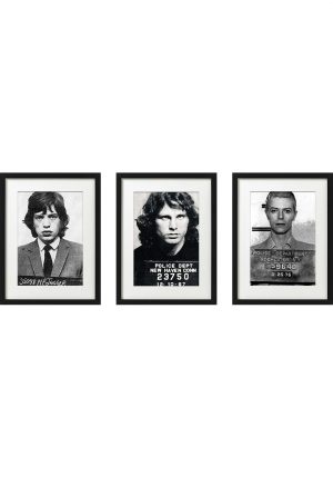 AC20201204 IISHOO ArtCARDS Mugshots Series 1 Mick Jagger Jim Morrison David Bowie