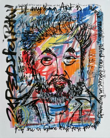 IISHOO Art Agency - Socially engaged original art under 250 on cotton canvas created with Paint Markers by Zapedski about Ai Weiwei