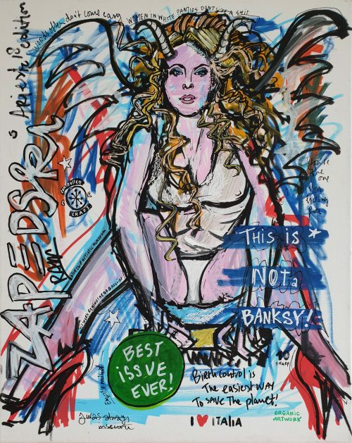 IISHOO Art Agency - Socially engaged original art under 250 on cotton canvas created with Paint Markers by Zapedski
